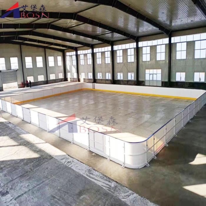 冰球场围栏A聚乙烯冰球场围栏A冰球场围栏标准场地60*30