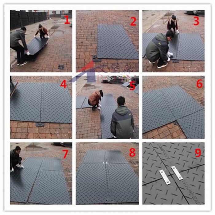 机场跑道临时路面A机场跑道聚乙烯铺路垫板