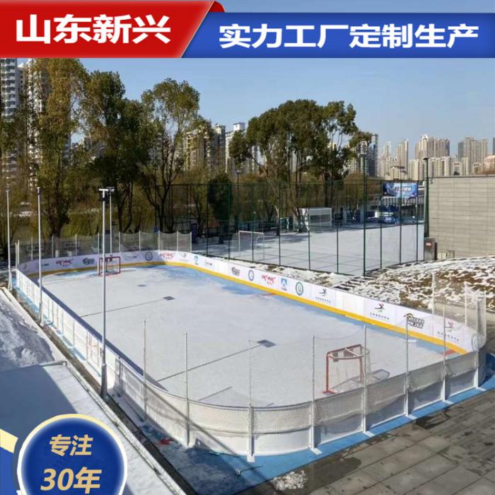 山东新兴助力冰雪运动 冰球场围栏 仿真冰整套加工